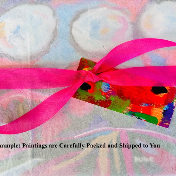 Original Painting Modern Impressionism Landscape River Mountains 11" x 14" Wood - Picture 10 of 10